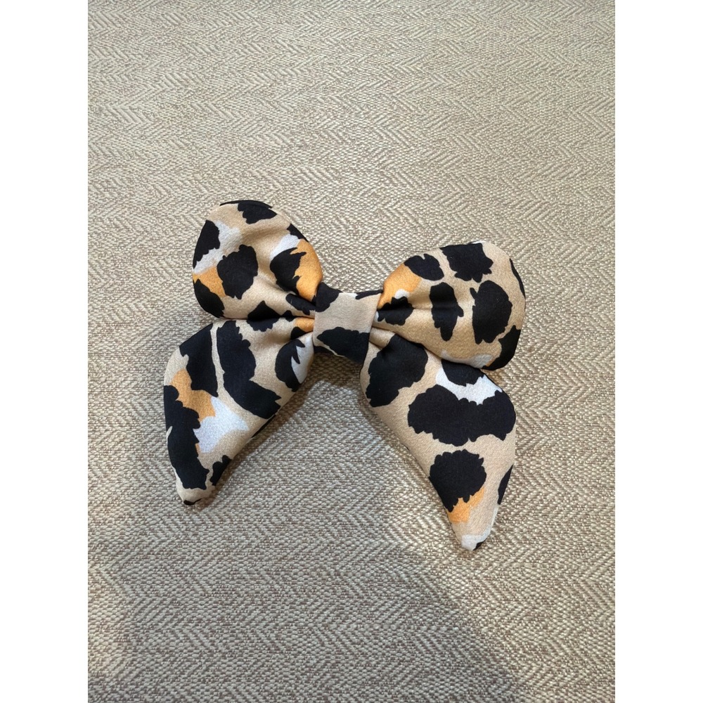Lele Sadoughi Silk Bow Pin Leopard Print‎ Pins Pair